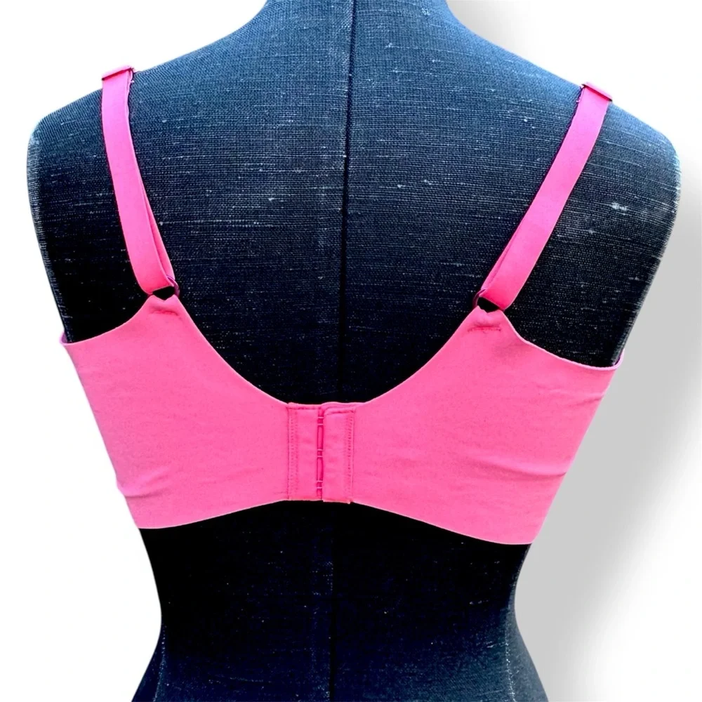 Aerie Smoothez Bra Size XXL Hot Pink Wireless No Padding Unlined Stretchy - Picture 2 of 6